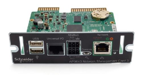 APC UPS Network Management Card 3 with Environmental Monitoring and Modbus Support