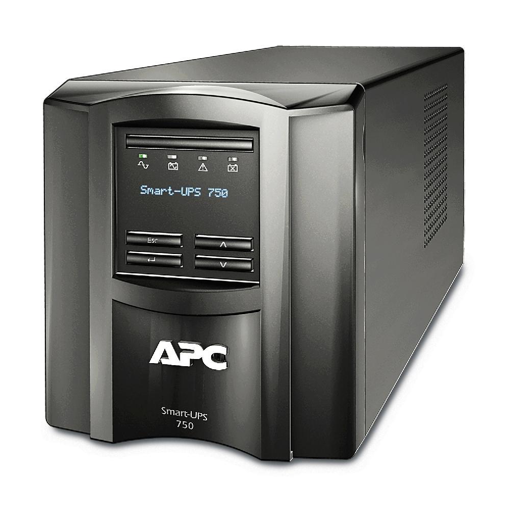 SMT750IC APC Smart-UPS, Line Interactive, 750VA/500W, Tower, 230V, 6x IEC C13 outlets, SmartConnect Port+SmartSlot, AVR, LCD Prouct Image 1