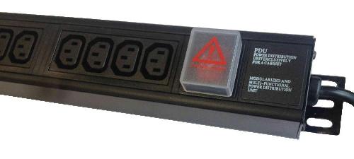 Basic 10-Way Vertical PDU, Input=3meter C20 Connector, Output=10x IEC C13 Connectors