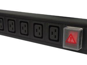 Basic 6-Way Vertical PDU, Input=3meter C20 Connector, Output=6x IEC C19 Connectors